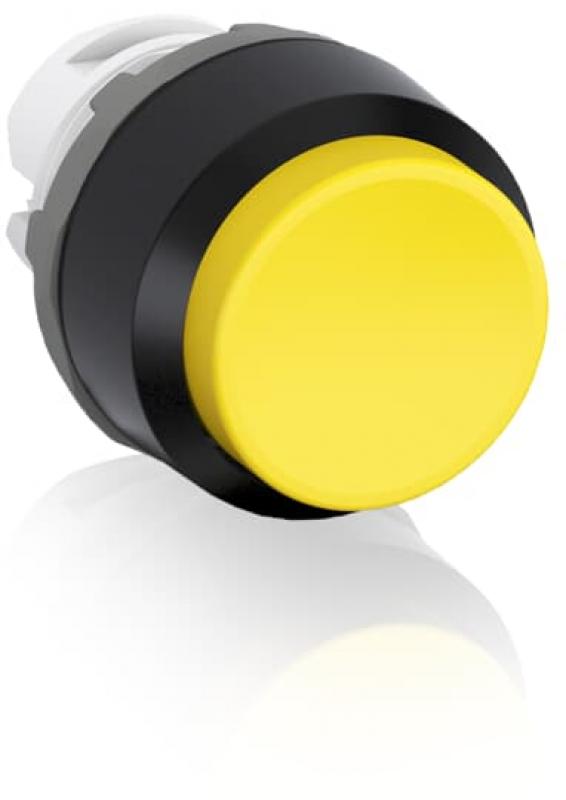ABB MP3-10Y Drucktaster, gelb, hoch-tastend, Frontring, Kunststoff schwarz nicht beleuchtbar