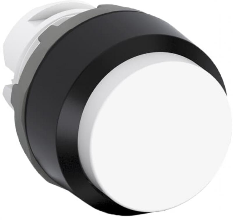 ABB MP3-10W Drucktaster, weiss, hoch-tastend, Frontring, Kunststoff schwarz nicht beleuchtbar