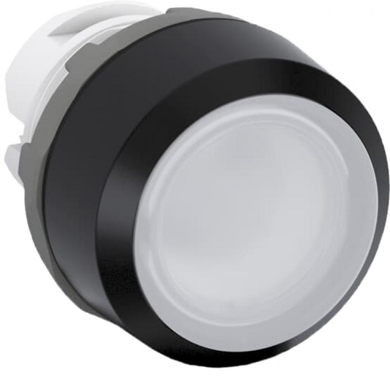 ABB MP3-11C Leuchtdrucktaster, farblos, hoch-tastend, Frontring, Kunststoff schwarz beleuchtbar