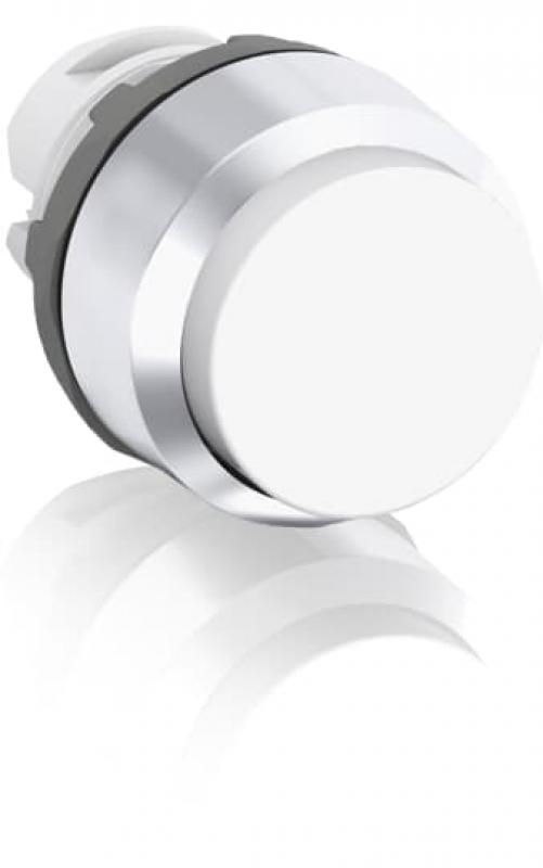 ABB MP3-20W Drucktaster, weiss, hoch-tastend, Frontring, Kunststoff verchromt nicht beleuchtbar