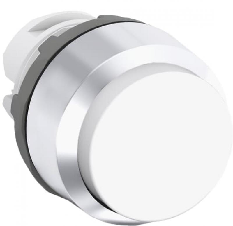 ABB MP3-21W Leuchtdrucktaster, weiss, hoch-tastend, Frontring, Kunststoff verchromt beleuchtbar