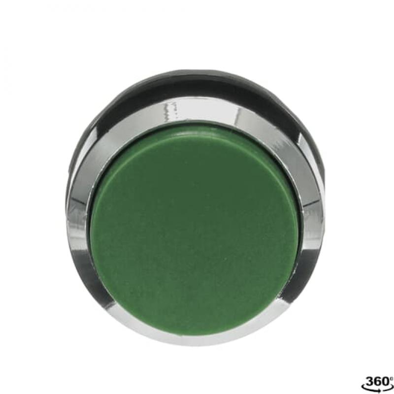 ABB MP3-30G Drucktaster, grün, hoch-tastend, Frontring, Metall verchromt nicht beleuchtbar