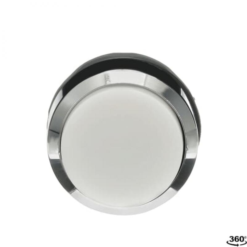 ABB MP3-30W Drucktaster, weiss, hoch-tastend, Frontring, Metall verchromt nicht beleuchtbar