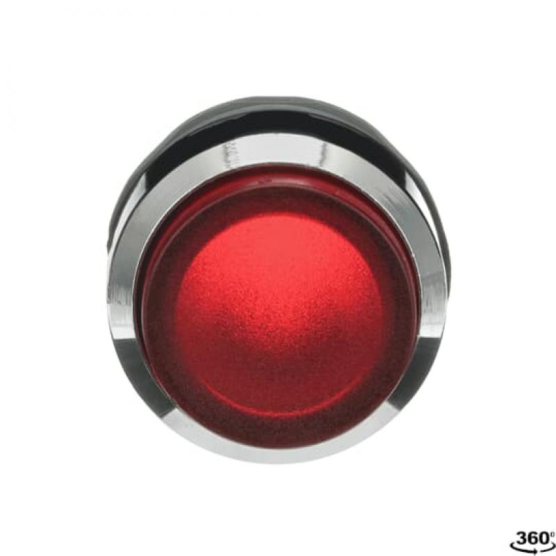 ABB MP3-31R Leuchtdrucktaster, rot, hoch-tastend, Frontring, Metall verchromt beleuchtbar