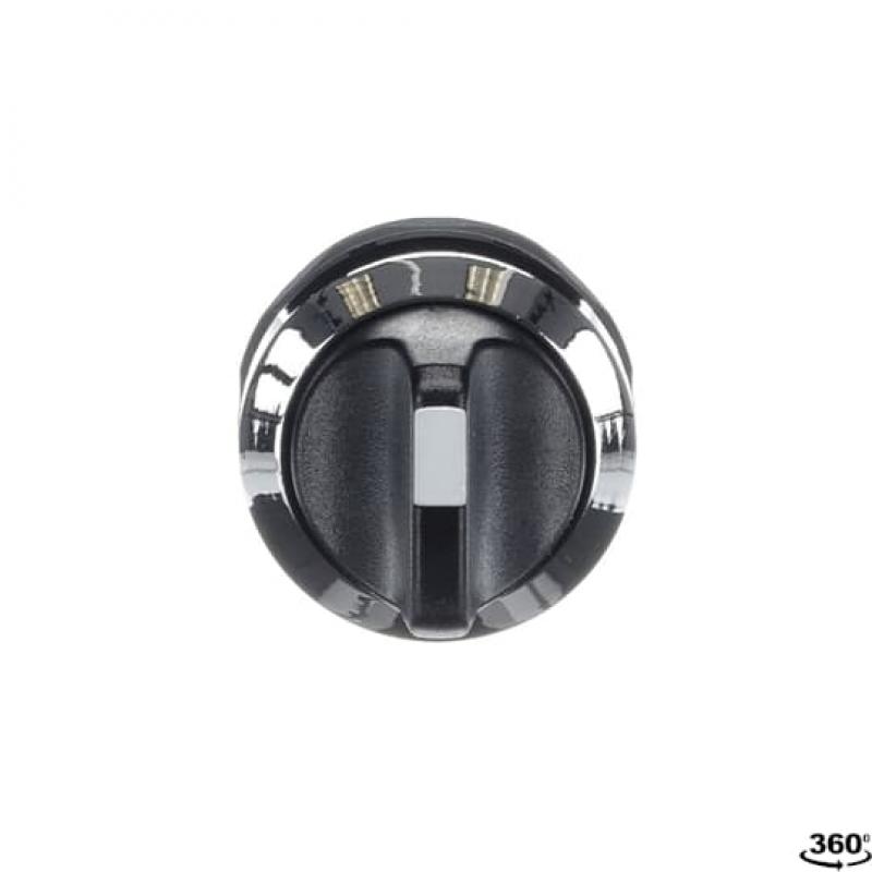 ABB M2SS1-30B Wahlschalter B-C, schwarz, 2 Stellungen, kurzer Drehgriff rastend, Frontring Metall verchromt, nicht beleuchtbar