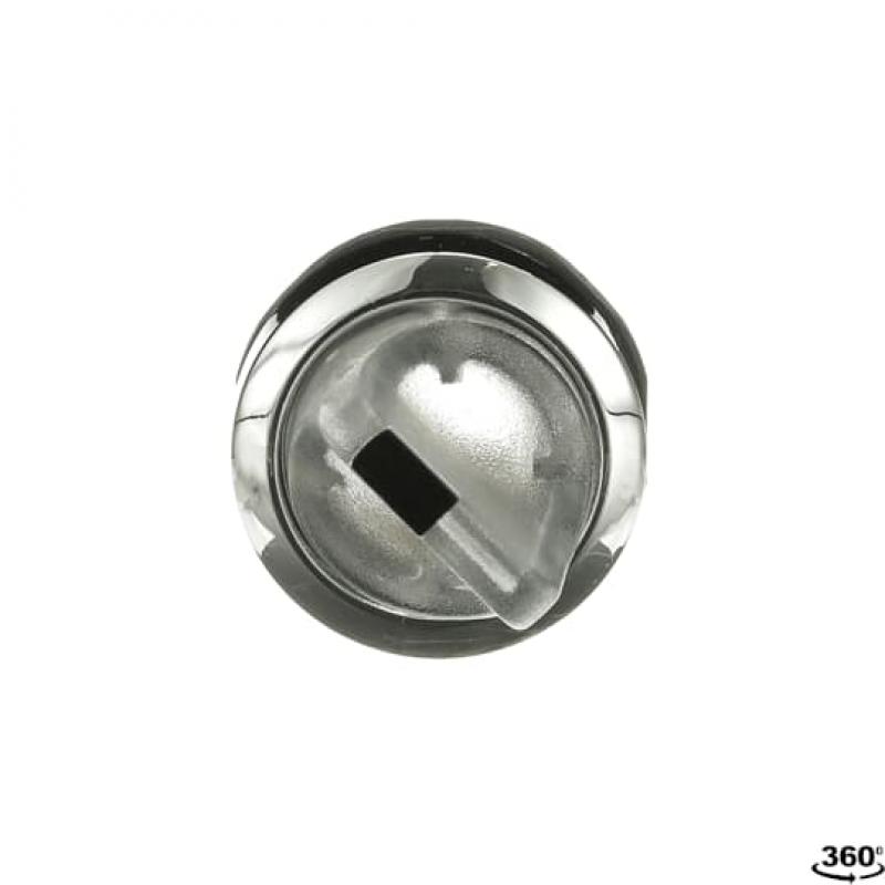 ABB M2SS2-31C Leuchtwahlschalter A-C, farblos, 2 Stellungen, kurzer Drehgriff rastend, Frontring Metall verchromt, beleuchtbar