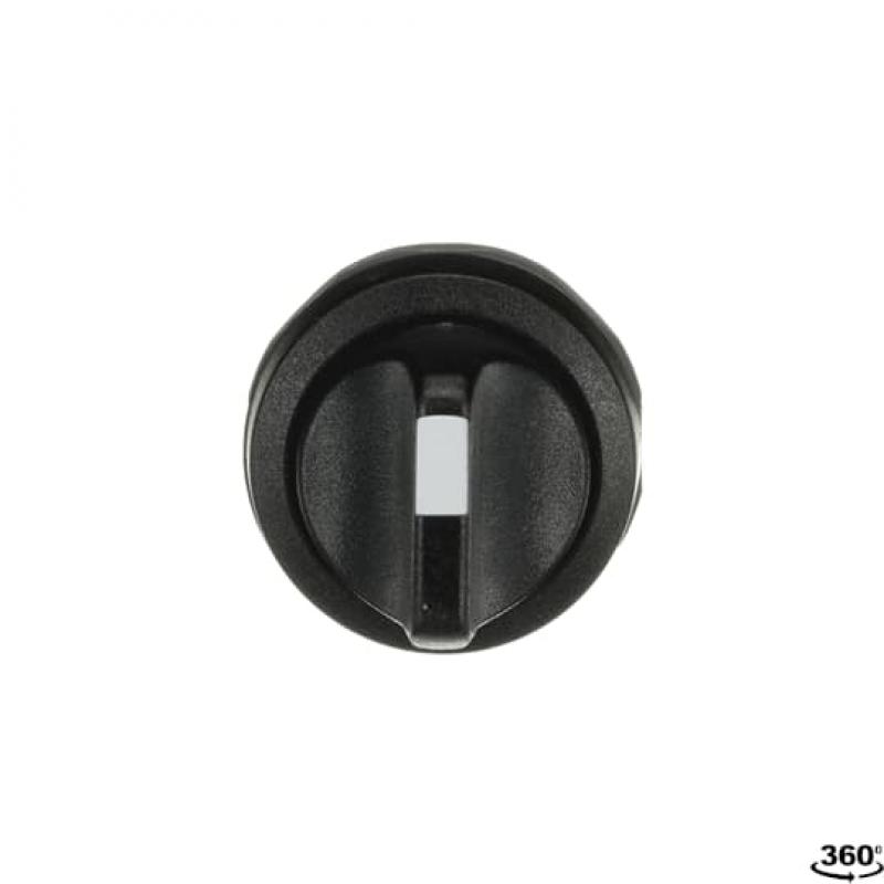 ABB M3SS1-10B Wahlschalter, schwarz, 3 Stellungen, kurzer Drehgriff rastend, Frontring Kunststoff schwarz, nicht beleuchtbar