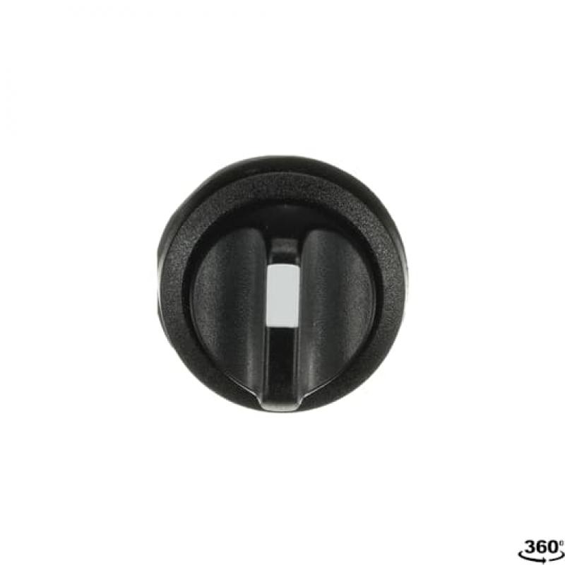 ABB M3SS2-10B Wahlschalter, schwarz, beidseitiger Rückzug nach B rastend, Frontring Kunststoff schwarz, nicht beleuchtbar, kurzer Drehgriff