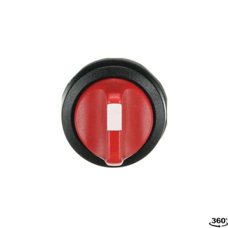 ABB M3SS3-10R Wahlschalter, rot, C mit Rückzug nach B rastend, Frontring Kunststoff schwarz, nicht beleuchtbar, kurzer Drehgriff