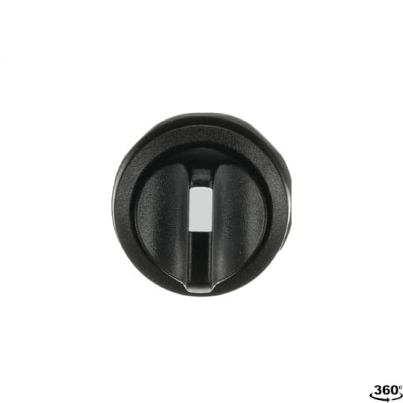 ABB M3SS3-10B Wahlschalter, schwarz, C mit Rückzug nach B rastend, Frontring Kunststoff schwarz, nicht beleuchtbar, kurzer Drehgriff