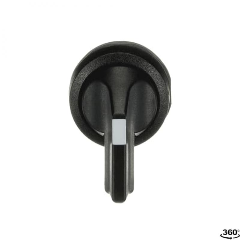 ABB M3SS4-10B Wahlschalter, schwarz, 3 Stellungen, langer Drehgriff rastend, Frontring Kunststoff schwarz, nicht beleuchtbar