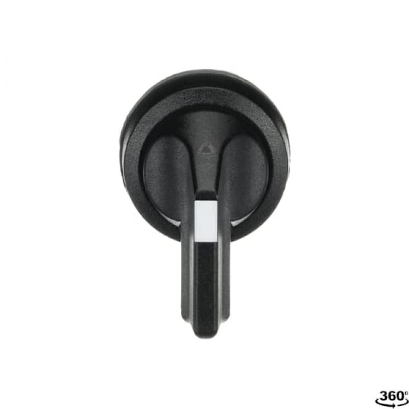 ABB M3SS5-10B Wahlschalter, schwarz, beidseitiger Rückzug nach B rastend, Frontring Kunststoff schwarz, nicht beleuchtbar, langer Drehgriff
