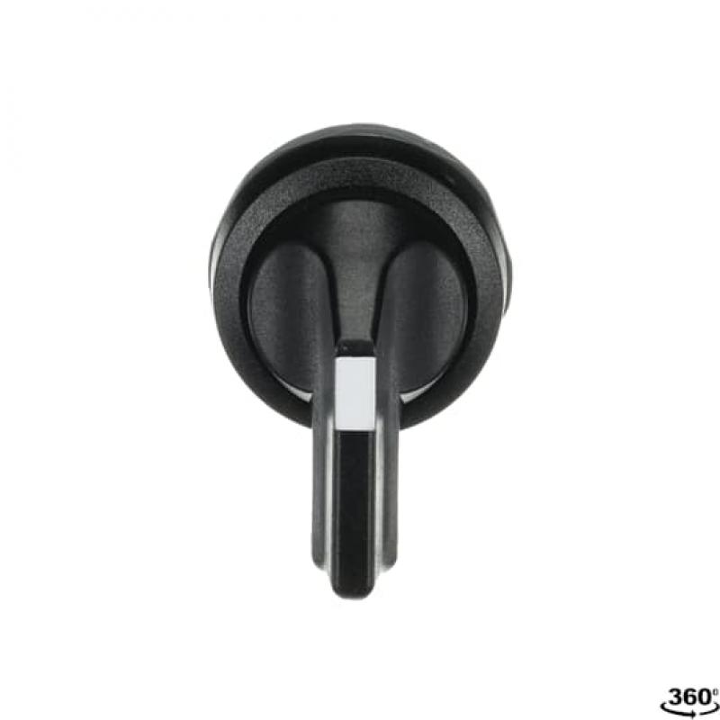 ABB M3SS6-10B Wahlschalter, schwarz, C mit Rückzug nach B rastend, Frontring Kunststoff schwarz, nicht beleuchtbar, langer Drehgriff