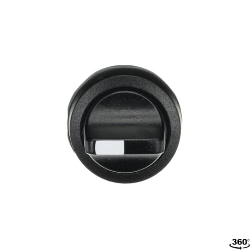 ABB M3SSV1-10B Wahlschalter, schwarz, vertikal, 3 Stellungen, verrastend Frontring Kunststoff schwarz, nicht beleuchtbar, kurzer Drehgriff