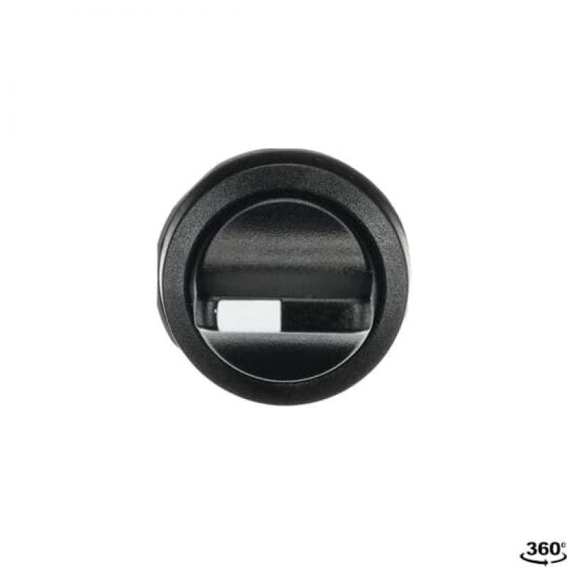 ABB M3SSV2-10B Wahlschalter, schwarz, vertikal, beidseitiger Rückzug nach B, Frontring Kunststoff schwarz, nicht beleuchtbar, kurzer Drehgriff
