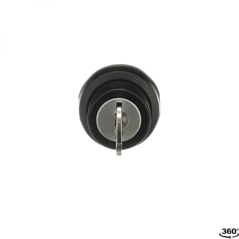 ABB M3SSK1-103 Schlüsselwahlschalter 3 Positionen, tastend, Entrieg. mit Code 73, R. 3433-E Schlüsselabzug in allen Positionen, Frontring Kunststoff schwarz