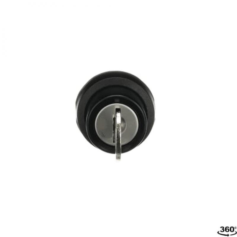 ABB M3SSK4-101 Schlüsselwahlschalter 3 Positionen, tastend, Entrieg. mit Code 71, Ronis 455 Rückstellung von C nach B, Abzug in, Pos. A, Frontring Kunststoff schwarz