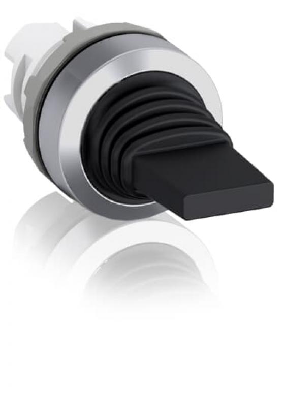ABB MTS1-20B Kipphebelschalter Bedienelement, 2 Positionen, rastend, Hebel schwarz Frontring Kunststoff verchromt
