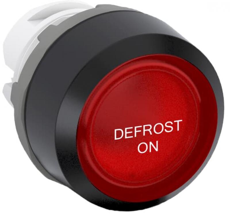 ABB MP1-7050 Drucktaster beschriftet, Kunststoff, Text: DEFROST ON Kunststoff, Text: DEFROST ON