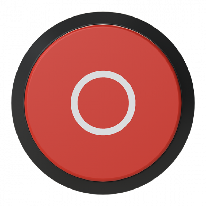 ABB MP3-7031 Drucktaster, rot, hoch, "0", tastend, Baureihe Modular, Schrfitfarbe weiß