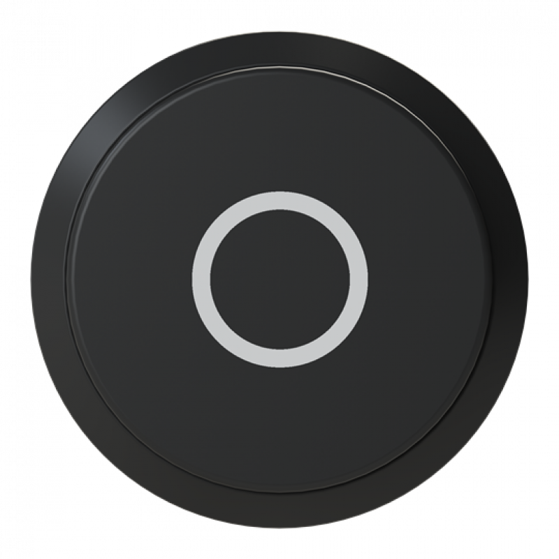 ABB MP3-7036 Drucktaster schwarz "0", hoch, tastend, Frontring:, Kunststoff schwarz