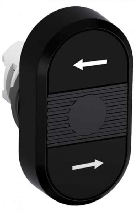 ABB MP9-1144 Doppeldrucktaster, Tasten - flach, schwarz Horizontalpfeile Mittenkalotte schwarz