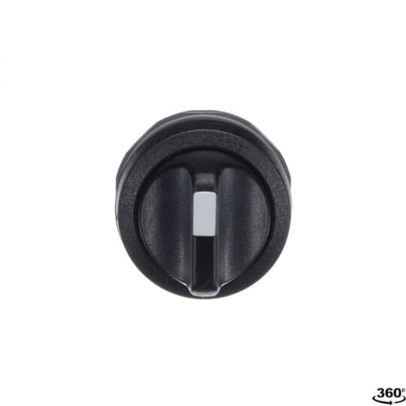ABB M3SSC2-10B Wahlschalter 3 Positionen schwarz, tastend, Rückstellung von A nach B und C nach B, Frontring Kunststoff schwarz, nicht beleuchtbar, kurzer Drehgriff