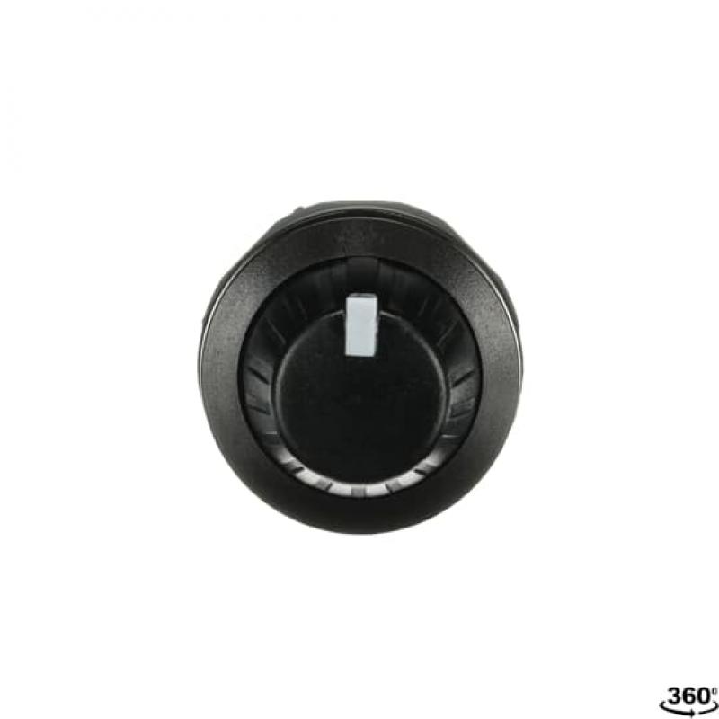 ABB MT-105B Potentiometer 5 kOhm, Frontring Kunststoff schwarz schwarzer Drehknopf mit integrierter, Positionsanzeige und weisser Markierung