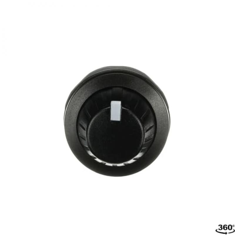 ABB MT-110B Potentiometer 10 kOhm, Frontring Kunststoff schwarz schwarzer Drehknopf mit integrierter, Positionsanzeige und weisser Markierung