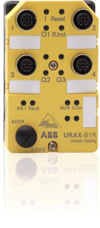 ABB URAX-B1R AS-i Safe Eingangsmodul für dynamische Signale mit Reset und Ausgängen