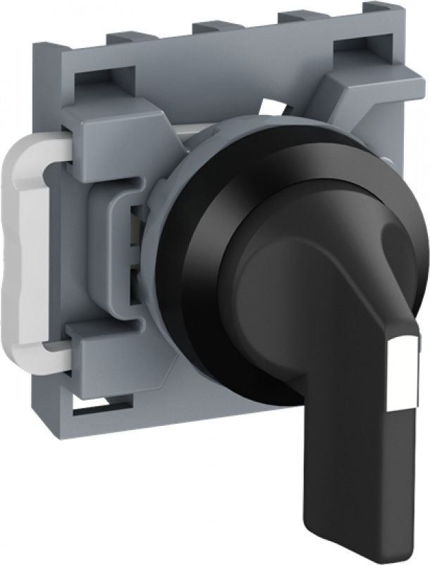 ABB M4SS2-10B Wahlschalter, schwarz, lang, 4 Stellungen, mit Halter, Kunststoff
