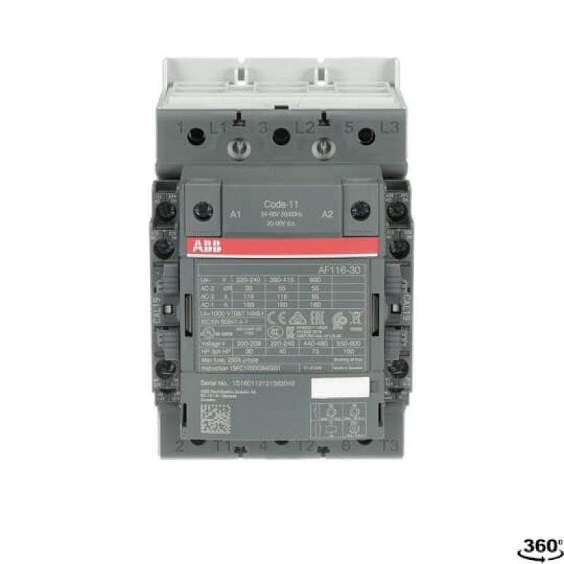 ABB AF116-30-22-11 Schütz, 55 kW, 24-60 V 50/60 Hz / 20-60 V DC, Kabelkäfigklemmen-Anschluss