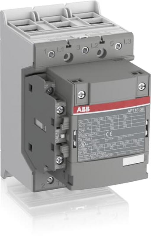 ABB AF116-30-11-11 Schütz, 55 kW, 24-60 V 50/60 Hz / 20-60 V DC, Kabelkäfigklemmen-Anschluss