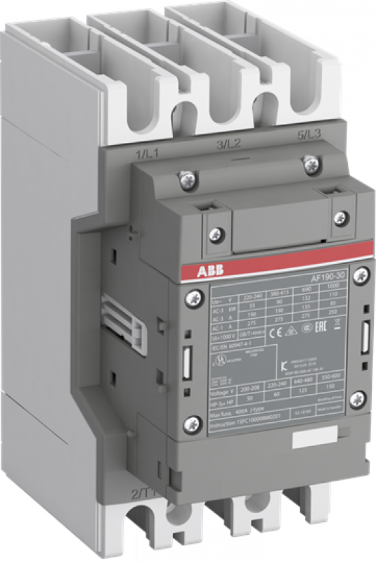 ABB AF190-30-00-12 Schütz, 90 kW, 48-130 V 50/60 Hz / DC, Schienenanschlüssen