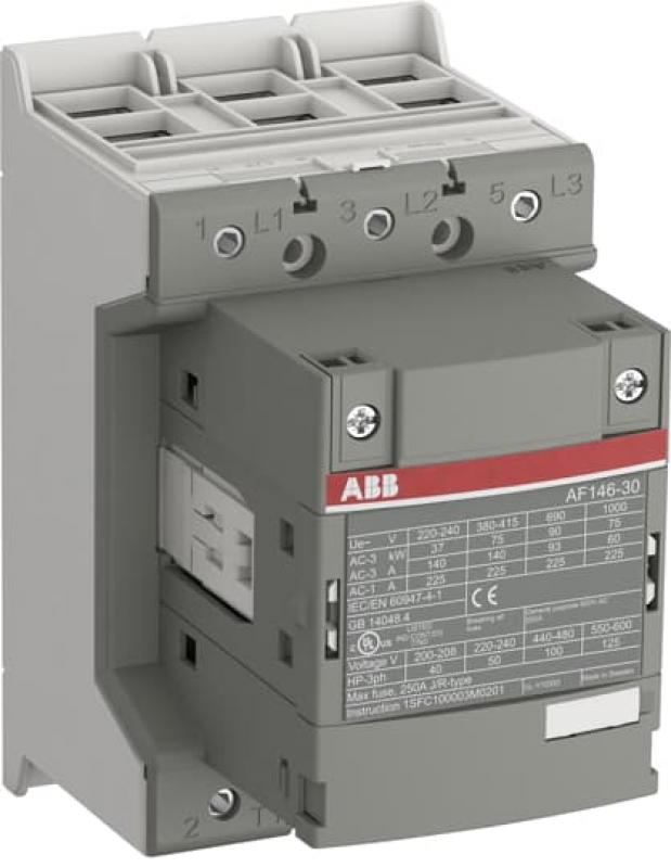 ABB AF146-30-00-12 Schütz, 75 kW, 48-130 V 50/60 Hz / DC, Kabelkäfigklemmen-Anschluss
