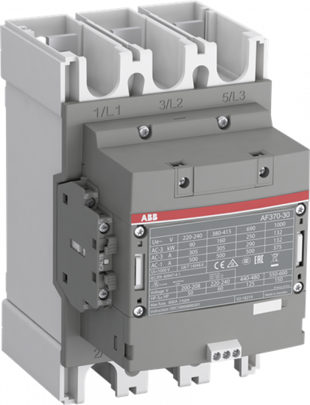 ABB AF370-30-22-34 Schütz, 200 kW, 250-500 V 50/60 Hz / DC, integr. SPS-Schnittstelle