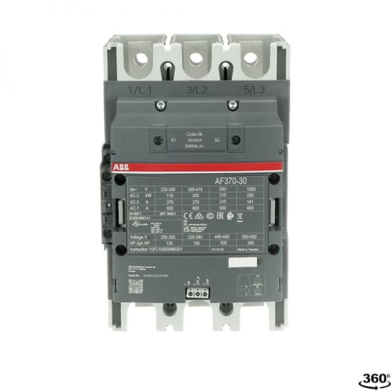 ABB AF370-30-11-34 Schütz, 200 kW, 250-500 V 50/60 Hz / DC, integr. SPS-Schnittstelle