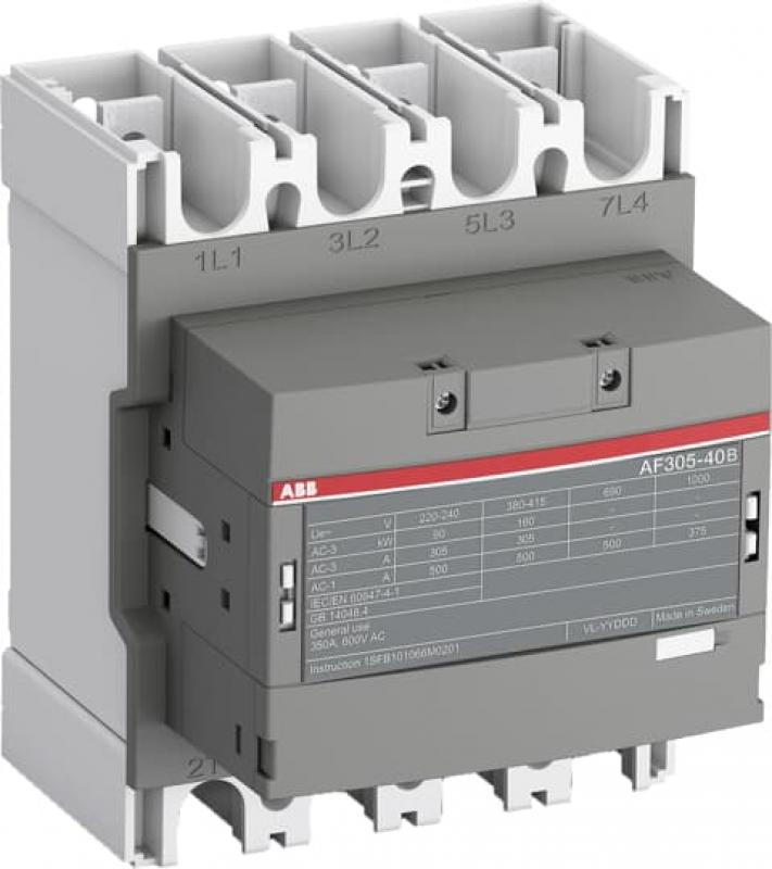 ABB AF305-40-00-11 Schütz, 4-polig, 24-60 V 50/60 Hz / 20-60 V DC, Schienenanschlüsse