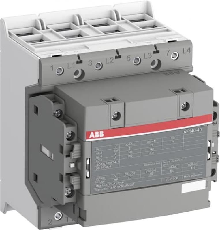ABB AF140-40-22-13 Schütz, 4-polig, 100-250 V 50/60 Hz / DC, Kabelkäfigklemmen-Anschluss