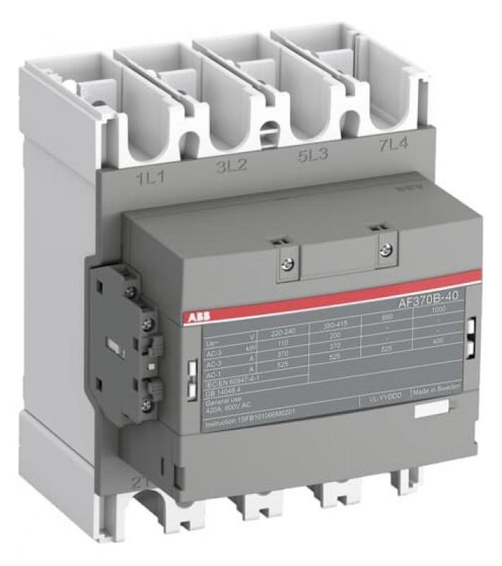 ABB AF370B-40-22-11 Schütz, 4-polig, 24-60 V 50/60 Hz / 20-60 V DC, mit Bahnzulassung