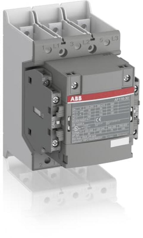 ABB AF116B-30-22-13 Schütz, 55 kW, 100-250 V 50/60 Hz / DC, Schienenanschlüsse, mit Bahnzulassung