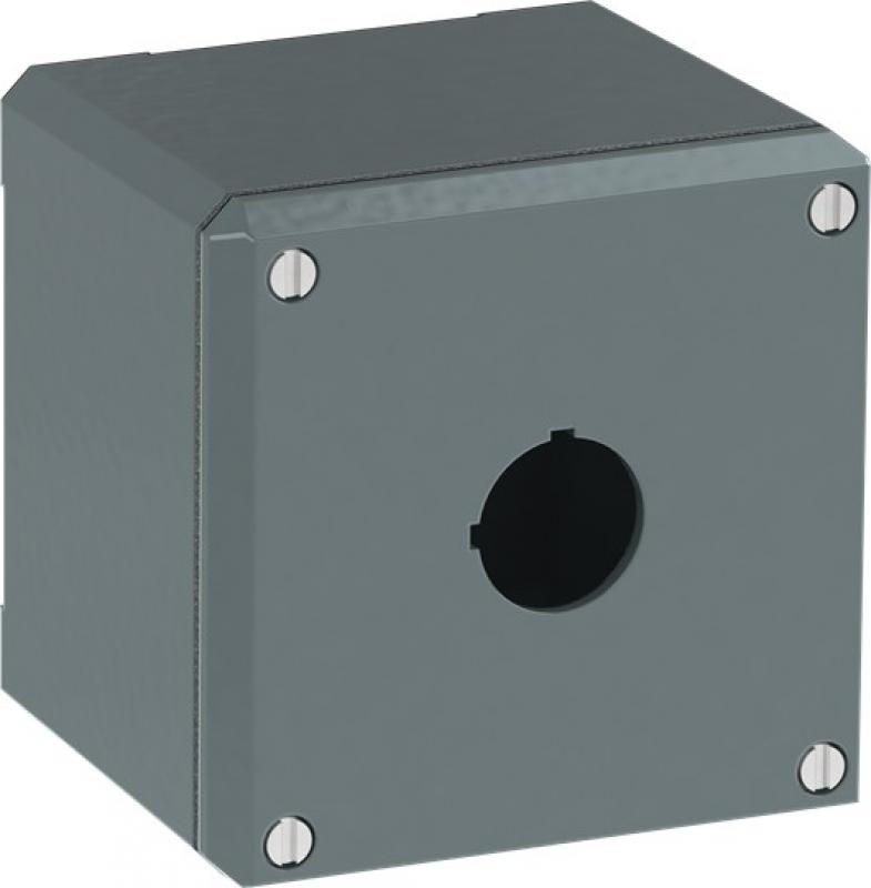 ABB 080SP1SFE Metallgehäuse, 1 Befehlsstelle, grau, Aluminium, IP66 ohne Öffnung für Kabel-Einführung, Modular Metall Reihe