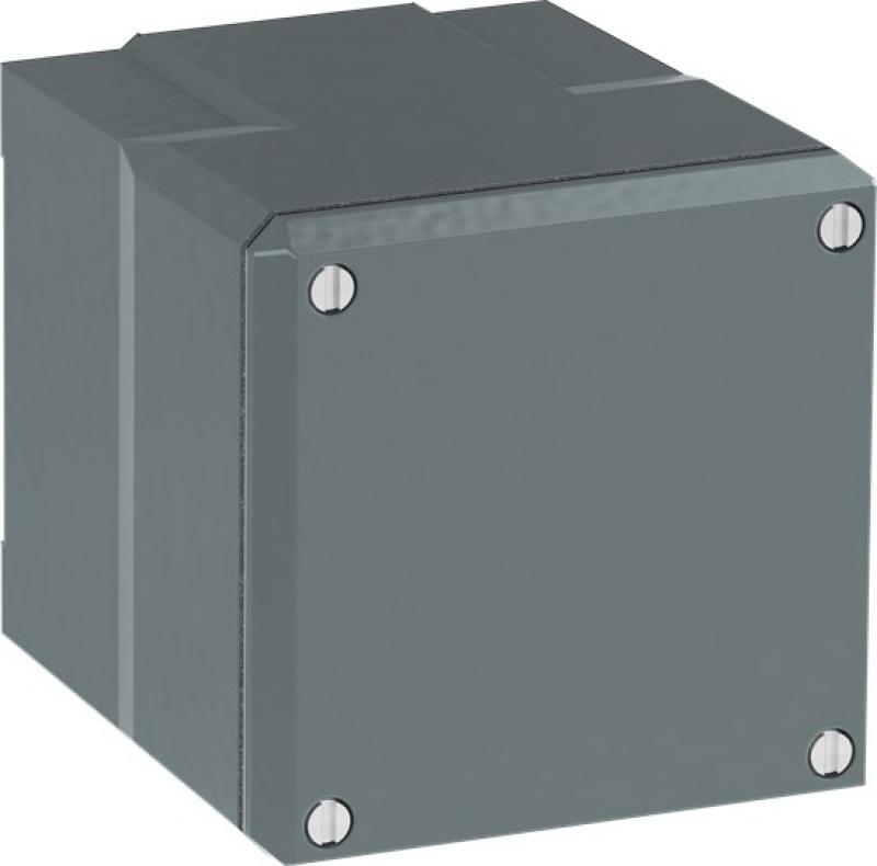 ABB 080SP1MSF Metallgehäuse, 1 Befehlsstelle, grau, Aluminium, IP66, geschlossen tiefes Unterteil, ohne Öffnung für Kabel-Einführung, Modular Metall Reihe