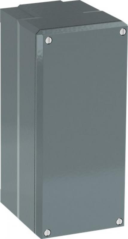 ABB 080SP3SF Metallgehäuse, 3 Befehlsstellen, grau, Aluminium, IP66, geschlossen ohne Öffnung für Kabel-Einführung, Modular Metall Reihe