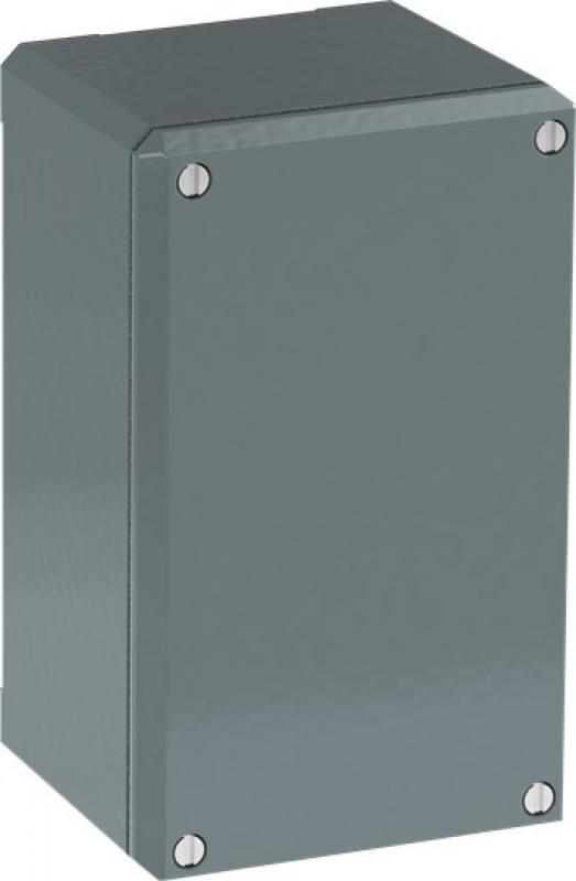 ABB 080SP2SFC Metallgehäuse, 2 Befehlsstellen, grau, Aluminium, IP66, geschlossen mit Öffnung für Kabel-Einführung, Modular Metall Reihe