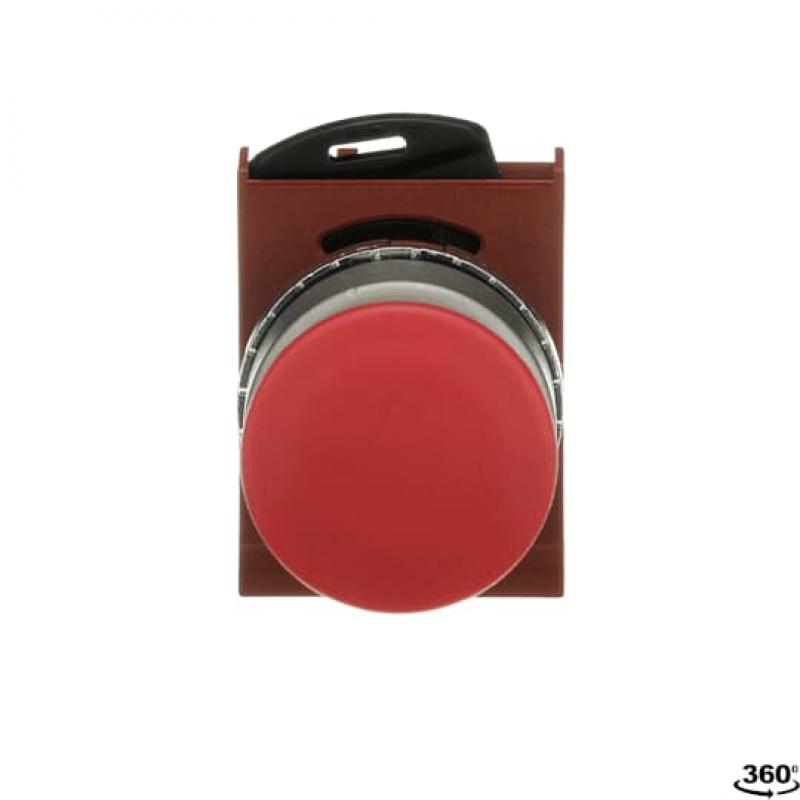 ABB P9MEM3RN Pilztaster 28mm rot Metall, tastend, nicht beleuchtbar Taster-Vorsatz, Kontakthalter und Kontermutter
