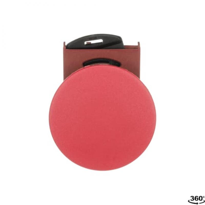 ABB P9MET4RN1 Pilztaster 40mm rot, Metall, verrastend, Zugentriegelung Taster-Vorsatz, nicht beleuchtbar Kontakthalter und Kontermutter