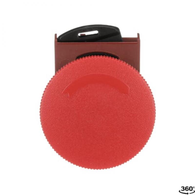 ABB P9MER4RN Pilztaster 40mm rot, Metall, verrastend, Drehentriegelung Taster-Vorsatz, nicht beleuchtbar Kontakthalter und Kontermutter