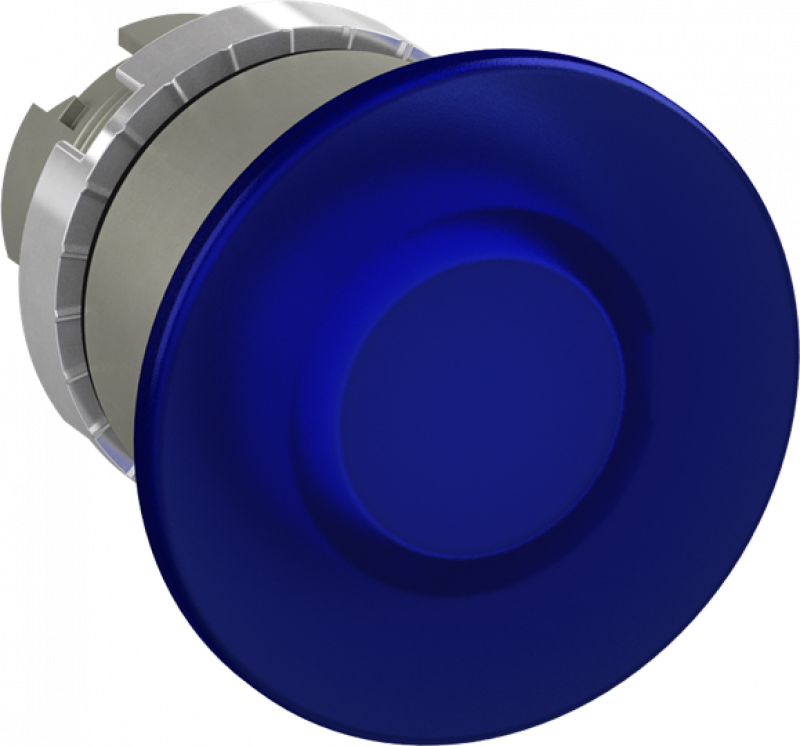 ABB P9MEM4LL Pilztaster 40mm blau, Metall, tastend, beleuchtbar, Taster Kontakthalter und Kontermutter