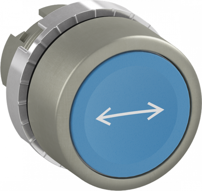ABB P9MPNLG007 Drucktaster Metall blau, bedruckt Symbol " "